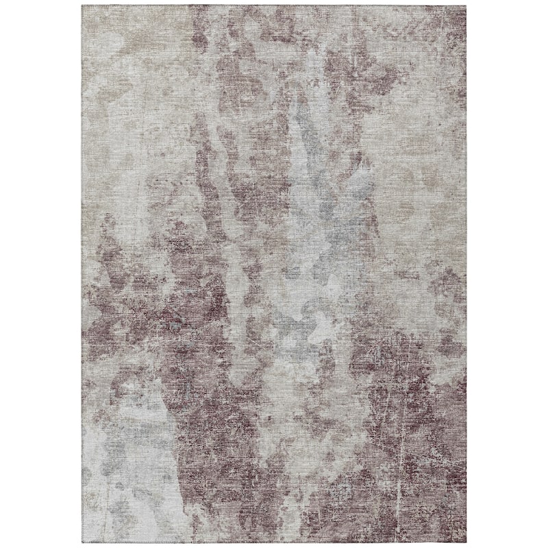 Indoor/ Outdoor Accord Abstract Polyester Washable Rug New