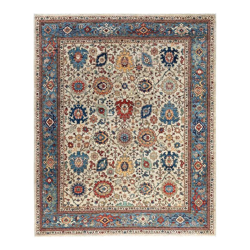 Serapi One-of-a-Kind Hand-Knotted Area Rug - Light Gray, 8' 3" x 9' 10" - 8' 3" x 9' 10"