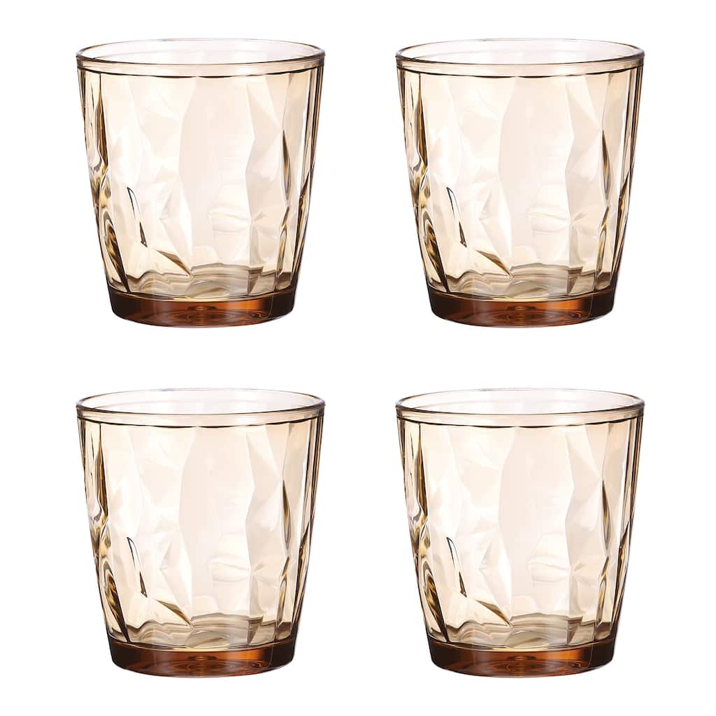 Acrylic Drinking Glasses, 4Pcs Plastic Reusable Tumblers