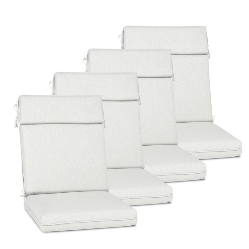 Aoodor Outdoor High Back Dining Chair Cushion Set, 44"x21"x3.2", Set of 4 - 44"x21"x3.2"