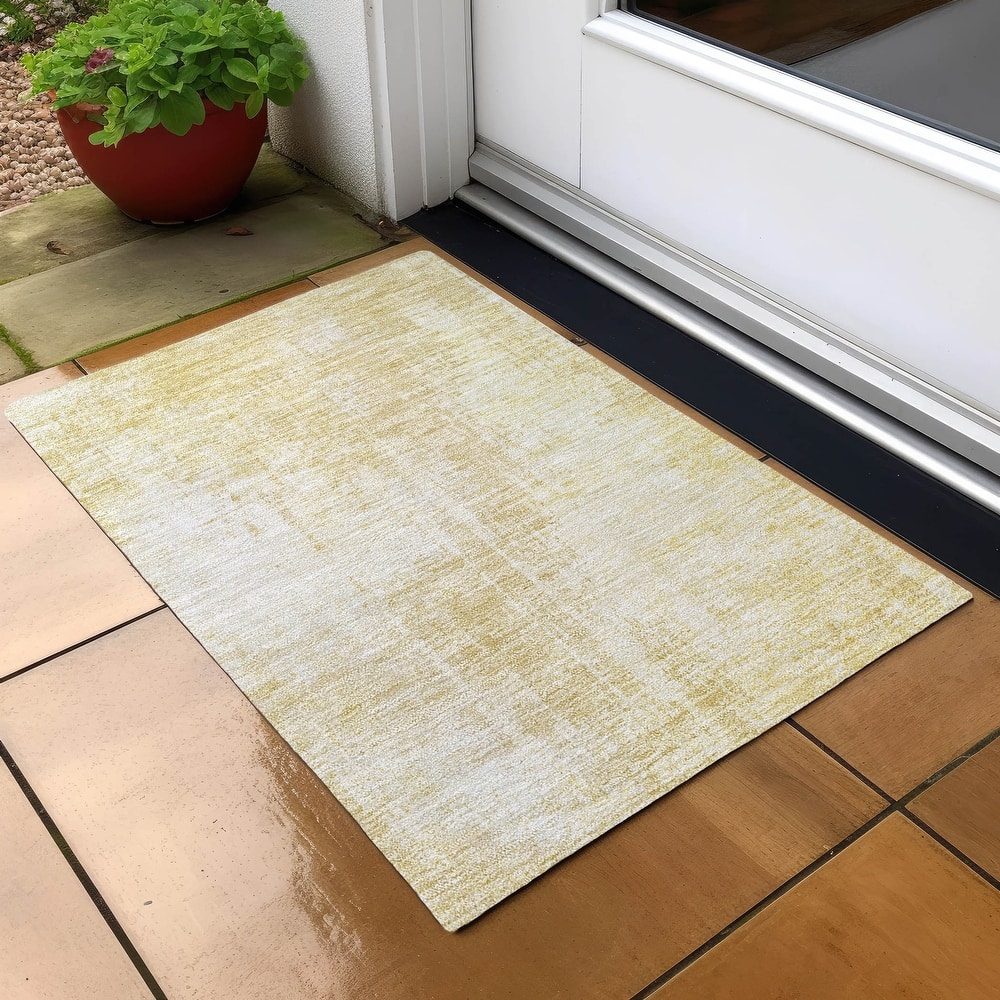 Machine Washable Indoor/ Outdoor Chantille Abstract Ombre Rug