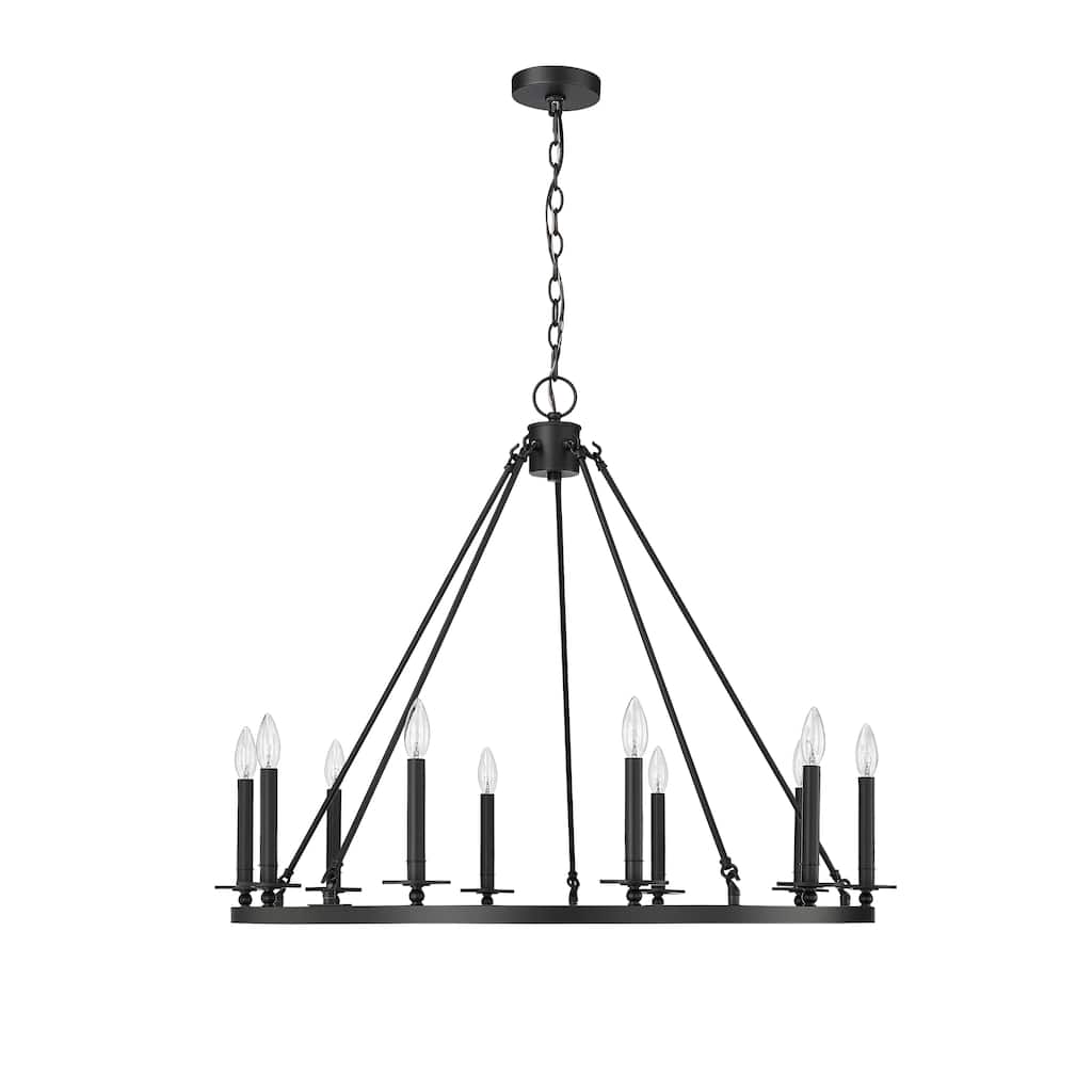 Millennium Lighting Florence 6 Light Chandelier Ceiling Fixture in Matte Black