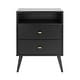preview thumbnail 28 of 47, Milo Mid-century Modern 2-drawer Open-shelf Tall Nightstand