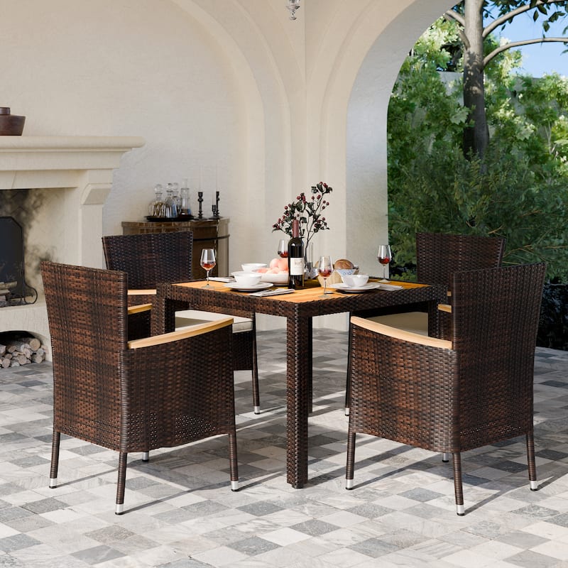 Futzca Outdoor Patio Dining Set with Table and Chairs, 5 Or 7 Pieces - N/A