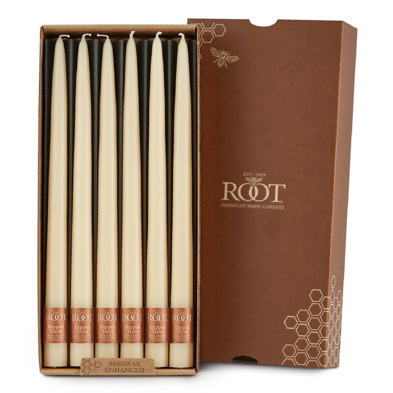 ROOT Hand Dipped Taper Candles - 12 Ct - Buttercream - 12 X .88
