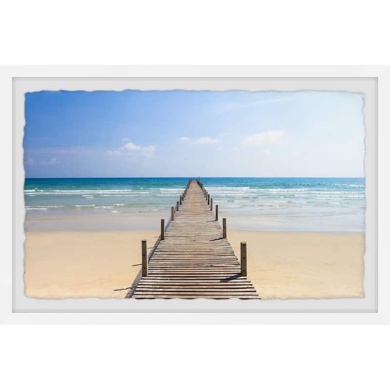 'Coastal Bridge' Framed Painting Print