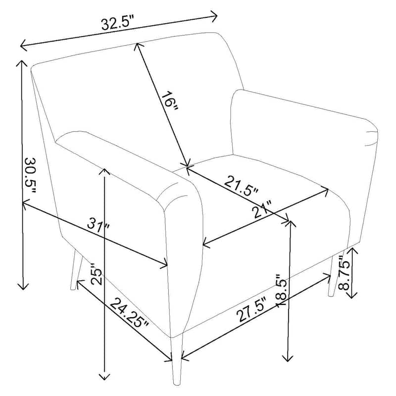 Darlene Upholstered English Arm Accent Chair