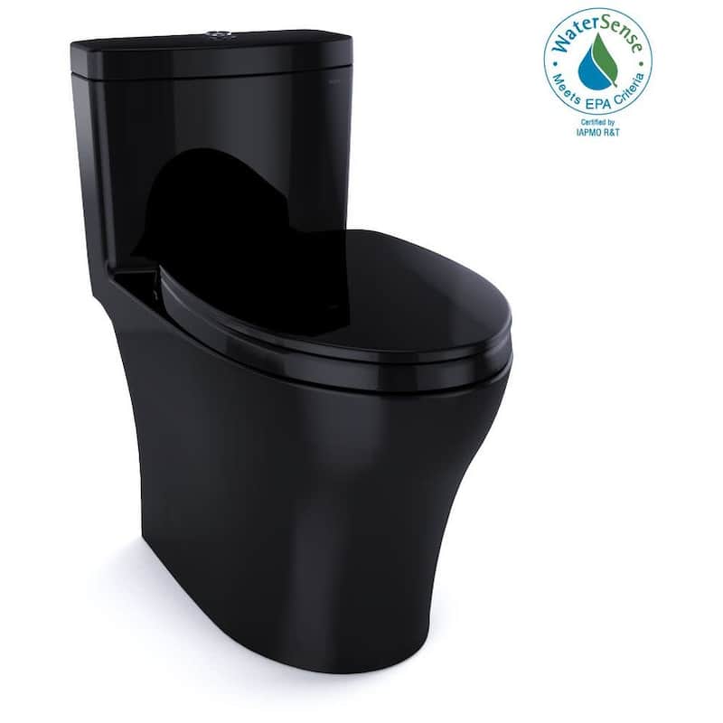 TOTO MS646124CEMFN Aquia IV 0.9 / 1.28 GPF Dual Flush One Piece - Ebony