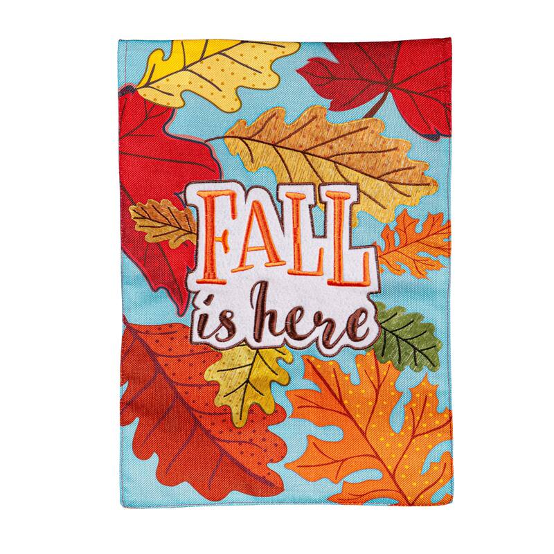 Fall Is Here Burlap Garden Flag