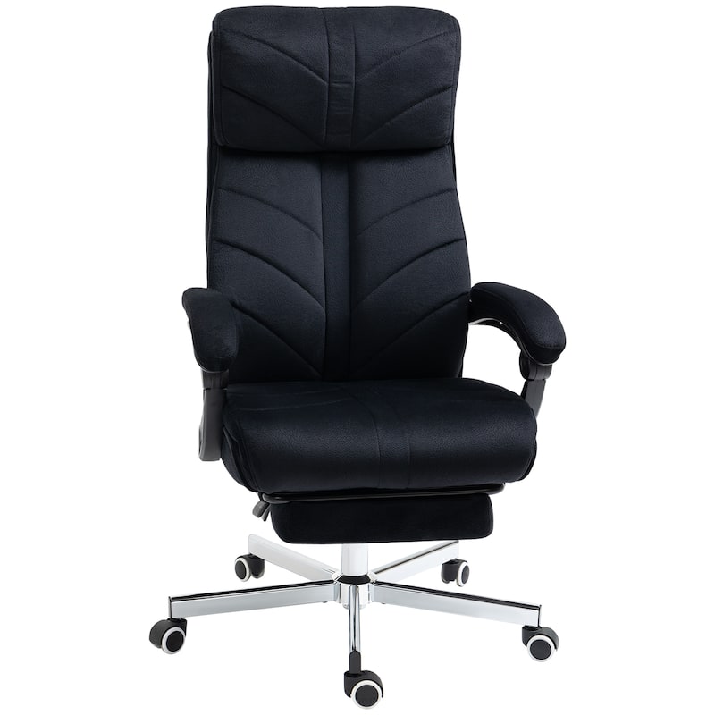 Vinsetto High-Back Executive Office Chair with Footrest, Microfiber Computer Chair with Reclining and Armrest, Ergonomic Chair