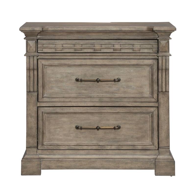 Town & Country Dusty Taupe Bedside Chest with Charging Station
