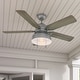 preview thumbnail 14 of 25, Hunter 52" Mill Valley Outdoor Ceiling Fan with LED Light Kit and Pull Chain - Farmhouse, Industrial, Rustic - DAMP RATED!