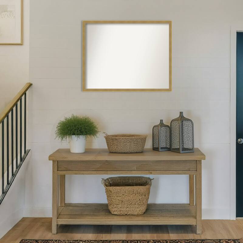 Incline Non-Beveled Wood Framed Wall Mirror