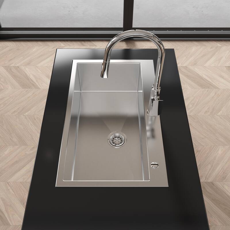 Stainless Steel Kitchen Sink with US Standard Drain and Hook