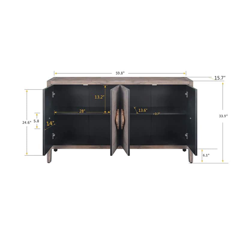 MM Antique Four Door Cabinet