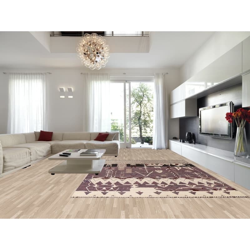 Tribal Geometric Oriental Moroccan Area Rug Hand-knotted Wool Carpet - 9'10" x 13'10"