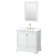 Option White, Gold Trim, Giotto Quartz Top