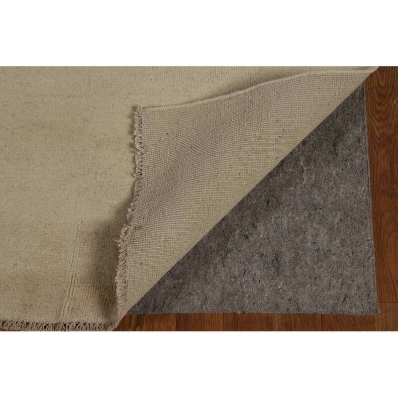 Modern Solid Gabbeh Oriental Area Rug Handmade Wool Carpet - 6'1" x 8'11"