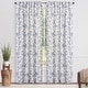 preview thumbnail 8 of 6, Chanasya Faux Linen Toile Light Filtering Window Curtain Panel Pair