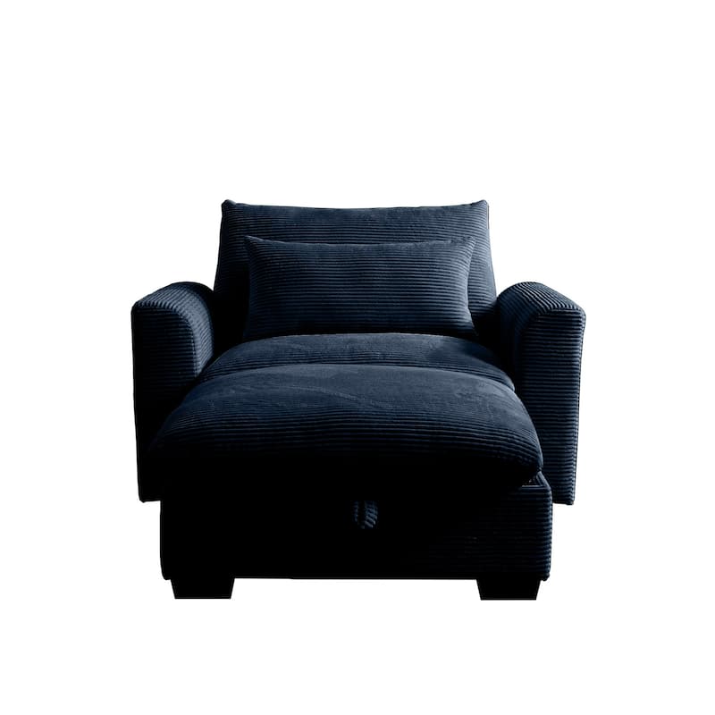 Luxurious corduroy fabric ergonomic soft sofa