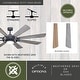 preview thumbnail 5 of 14, Burlington 68 in. Indoor Outdoor Windmill Ceiling Fan with Reversible Blades, LED Light Kit, Remote, 6 Speeds Efficient DC Motor