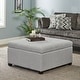 preview thumbnail 34 of 51, Carlsbad Tufted Square Storage Ottoman by Christopher Knight Home 35.00" L x 35.00" W x 18.50" H - Light Grey