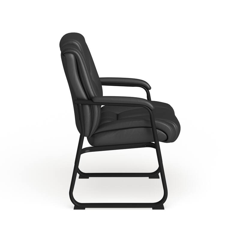 Big & Tall 500 lb. Rated LeatherSoft Tufted Executive Chair - Sled Base