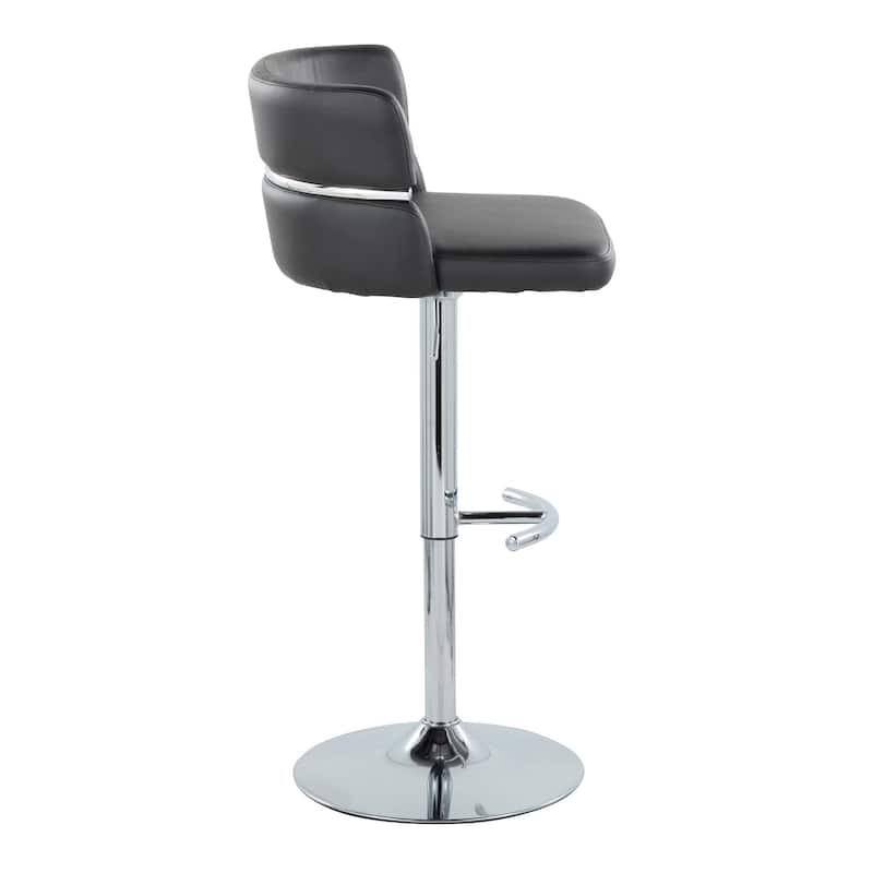 Silver Orchid Lena Adjustable Bar Stool with Rounded T Footrest (Set of 2)