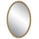 preview thumbnail 1 of 5, Uttermost 09875 Serna 20" W x 30" H Oval Framed Bathroom Mirror Gold Leaf
