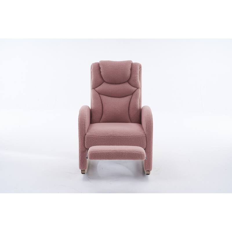 Accent Armchair Chair Rocking Chair With Adjustable Footrest