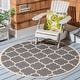 preview thumbnail 15 of 111, SAFAVIEH Courtyard Kathy Indoor/ Outdoor Waterproof Patio Backyard Rug 4' x 4' Round - Anthracite/Beige