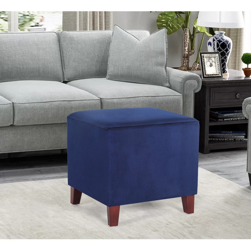 Adeco 23 Ottoman Fabric Round Foot Rest Stool - Bed Bath & Beyond -  30562474