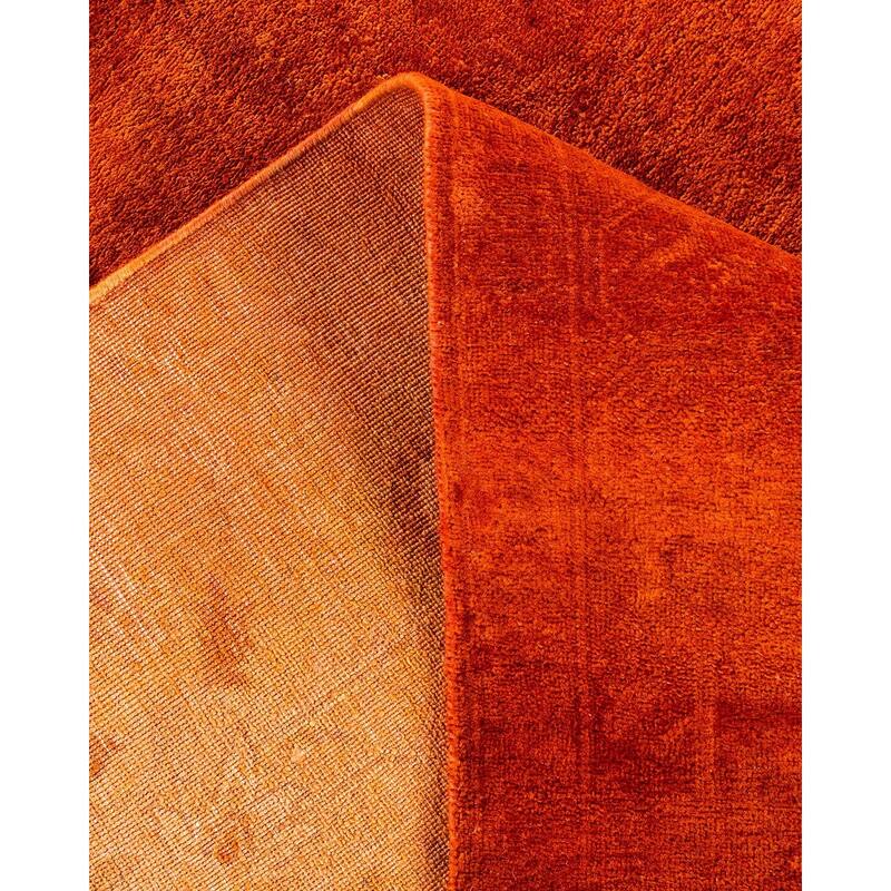 Vibrance, One-of-a-Kind Hand-Knotted Area Rug - Orange, 6' 1" x 8' 9" - 6' 1" x 8' 9"