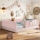 preview thumbnail 31 of 124, Twin/Full/Queen Teddy Fleece Floor Bed with Upholstered Safety Rails and Pocket