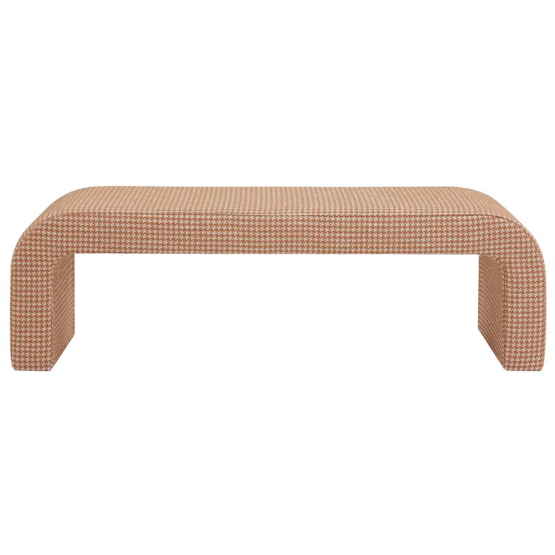 SAFAVIEH Couture Tuyet Curved Waterfall Upholstered Bench (Fully Assembled) - 62" Wx18" Dx19" H - 62"W x 18"D x 19"H