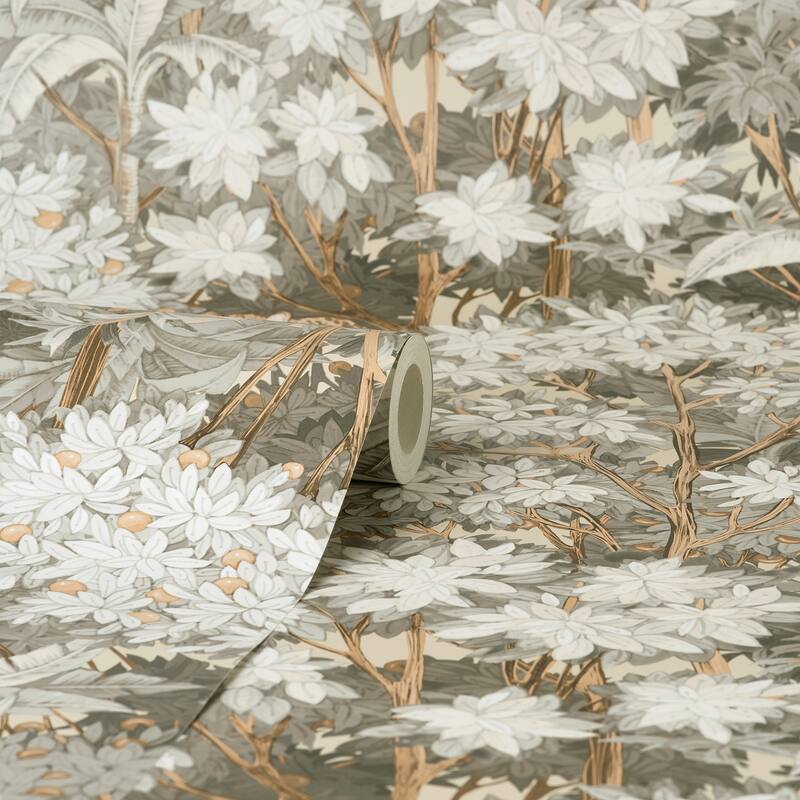 Fine Decor Kamali Neutral Leopard Trees Wallpaper