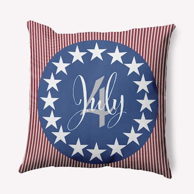 July Four Decorative Throw Pillow