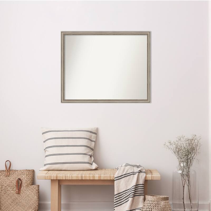Salon Scoop Non-Beveled Wood Framed Wall Mirror