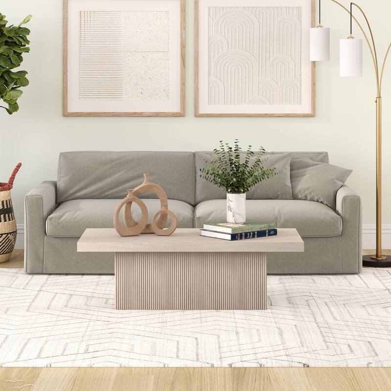 Torren 48" Wide Rectangular Fluted Coffee Table