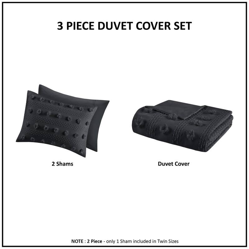 Intelligent Design Lucy Clip Jacquard Duvet Cover Set (Insert Excluded)