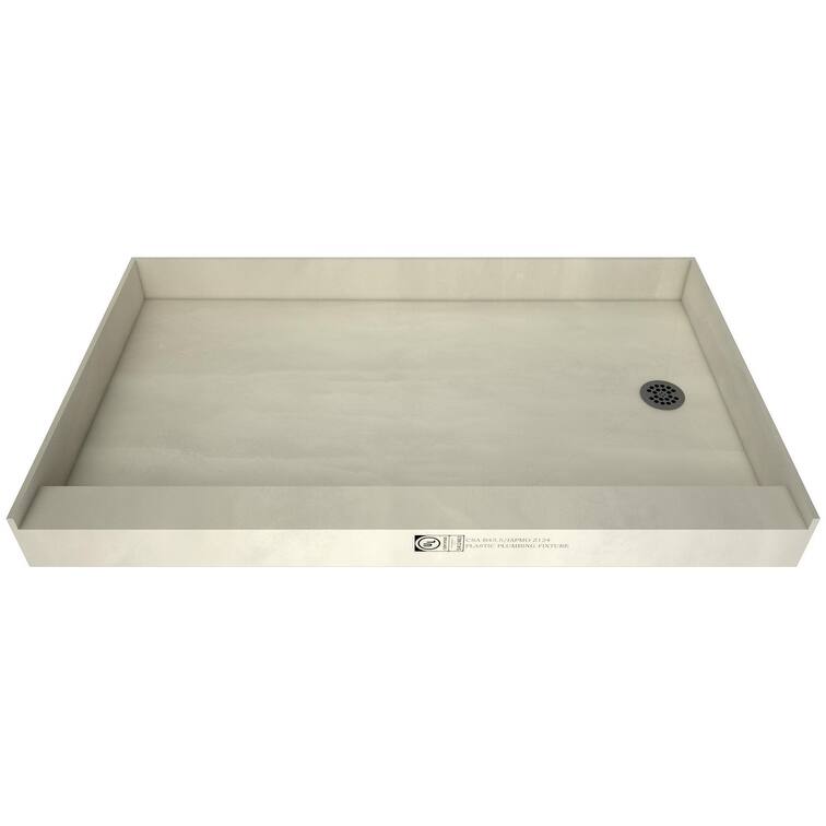 Tile Redi P4272RPVC Redi Base 72" x 42" Rectangular Shower Base with - Brushed Nickel