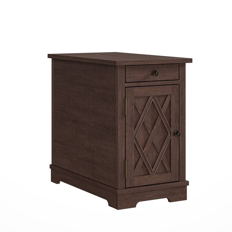 Classic Charging End Table with USB Ports and Storage - 23" in Height