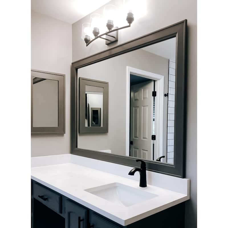 Porter Dark Grey Framed Vanity Mirror