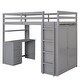 preview thumbnail 10 of 16, Muti-functional Twin size Loft Bed with Drawers,Desk,and Wardrobe,Solid Construction