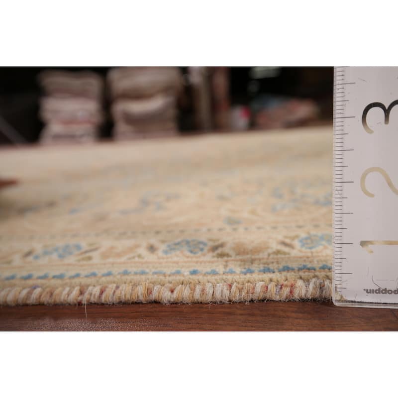 Traditional Mashad Vintage Persian Area Rug Handmade Wool Carpet - 7'0" x 9'10"