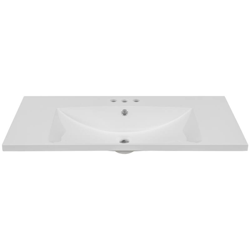 Topcraft Ceramic Bathroom Vanity Sink Top with Overflow