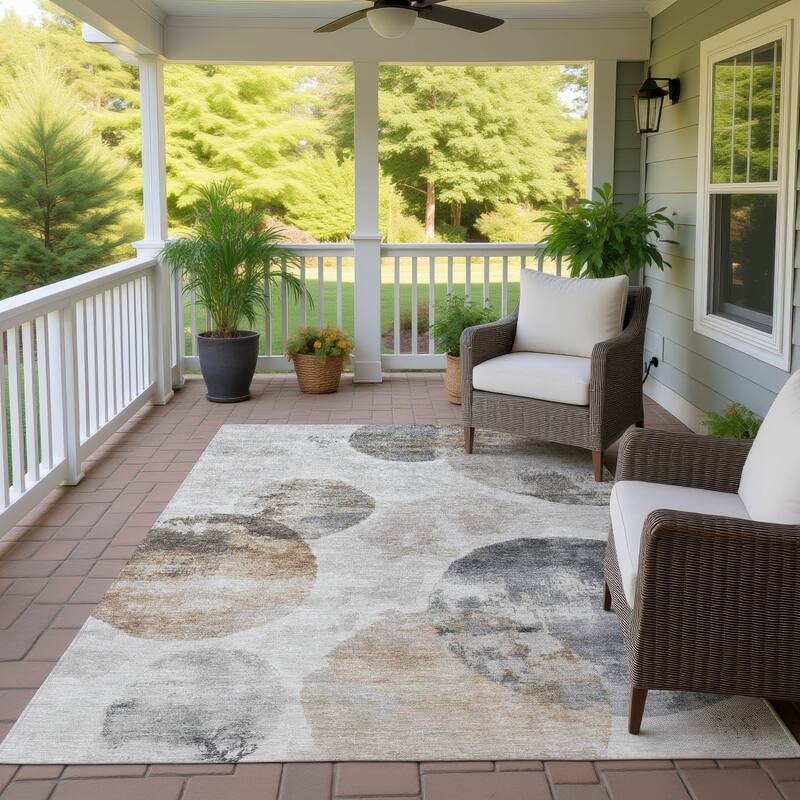 Machine Washable Indoor/ Outdoor Contemporary Micha Chantille Rug