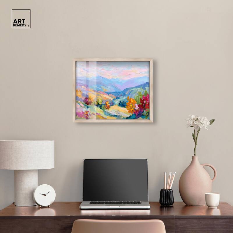 Colorful Valley I Shadowbox by Art Remedy