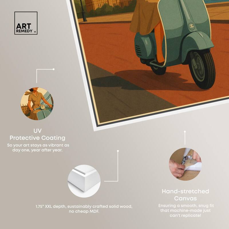 Scooter English Travel Canvas by Art Remedy
