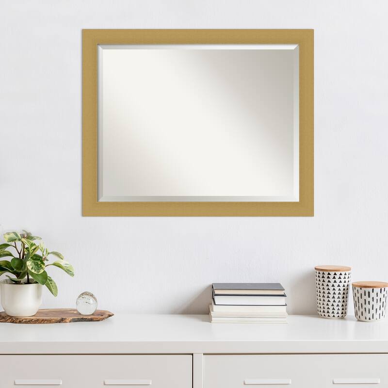 Beveled Wall Mirror - Grace Brushed Gold Frame - Grace Brushed Gold